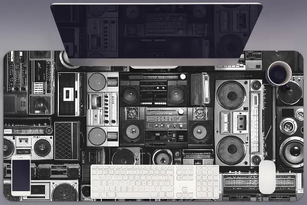 Skrivbordsunderlägg stort Old school boombox