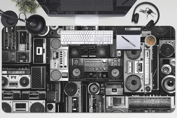 Skrivbordsunderlägg stort Old school boombox