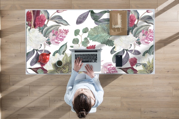 Skrivbordsunderlägg stort Färgglada blommor