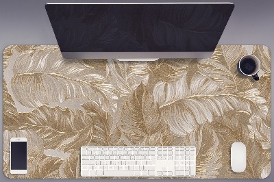 Skrivbordsunderlägg stort guldlöv