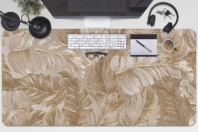 Skrivbordsunderlägg stort guldlöv