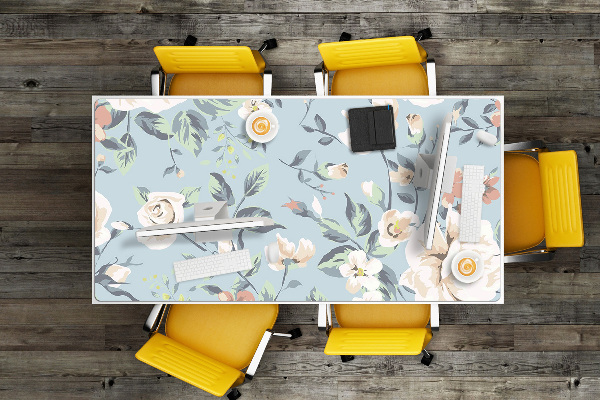 Skrivbordsunderlägg stort Blommor vintage stil