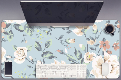Skrivbordsunderlägg stort Blommor vintage stil