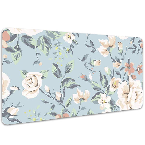 Skrivbordsunderlägg stort Blommor vintage stil