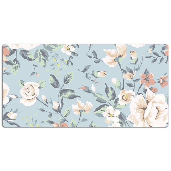 Skrivbordsunderlägg stort Blommor vintage stil