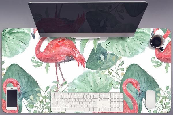 Skrivbordsunderlägg stort Exotiska flamingor
