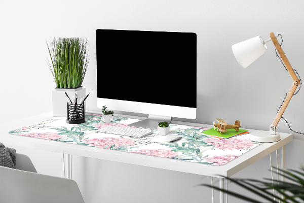 Skrivbordsunderlägg stort Ljusrosa blommor