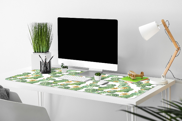 Skrivbordsunderlägg stort Kaktus med blommor