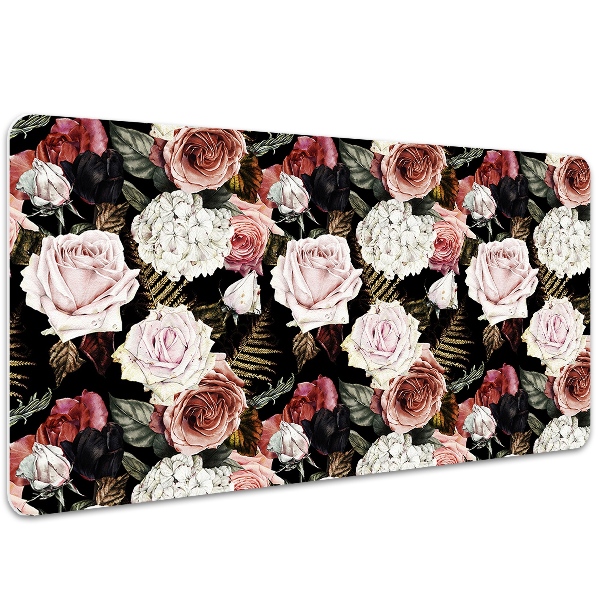 Skrivbordsunderlägg stort Barockblommor