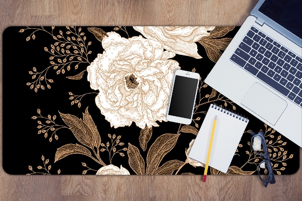 Skrivbordsunderlägg stort Retro -style -rosor