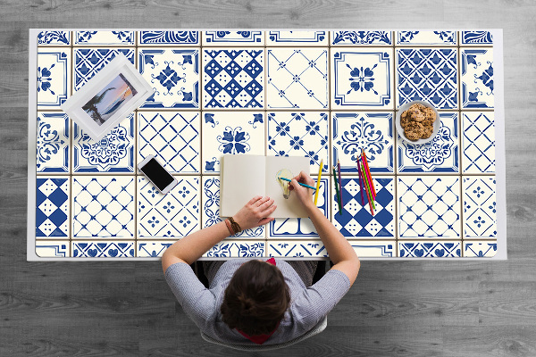 Skrivbordsunderlägg stort Azulejos brickor