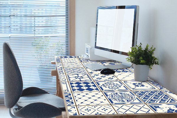 Skrivbordsunderlägg stort Azulejos brickor