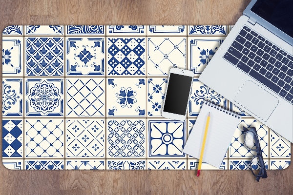 Skrivbordsunderlägg stort Azulejos brickor