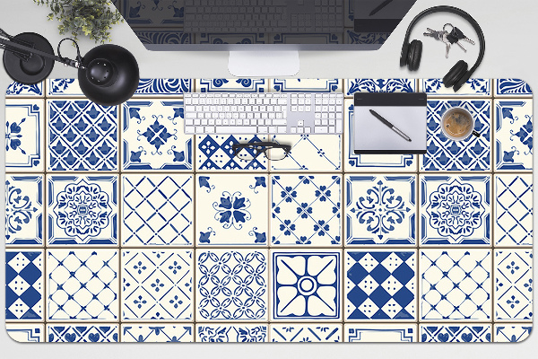 Skrivbordsunderlägg stort Azulejos brickor