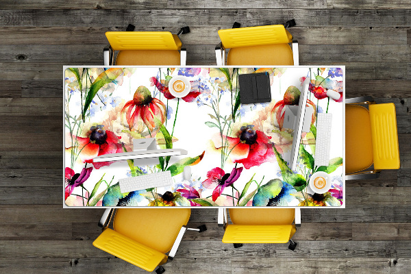 Matta skrivbord Färgade blommor