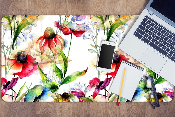 Matta skrivbord Färgade blommor