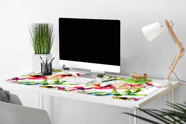 Matta skrivbord Färgade blommor