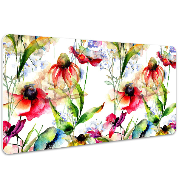 Matta skrivbord Färgade blommor