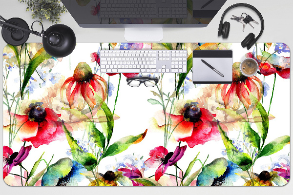 Matta skrivbord Färgade blommor
