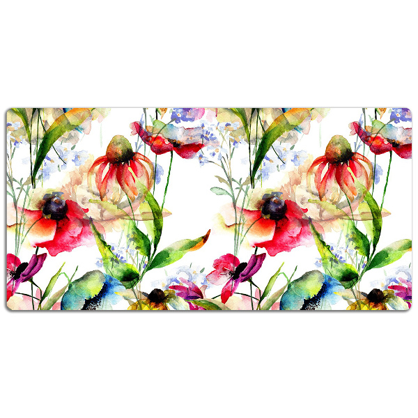 Matta skrivbord Färgade blommor