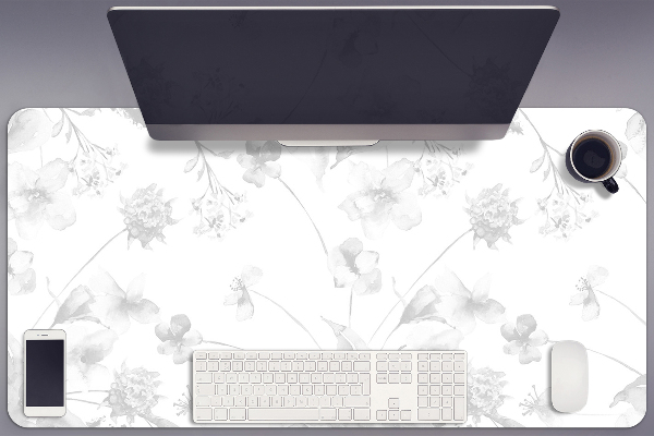 Matta skrivbord Gråblommor