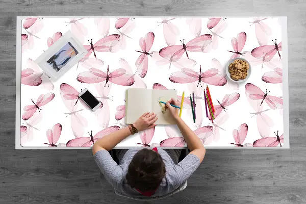 Matta skrivbord Rosa sländor