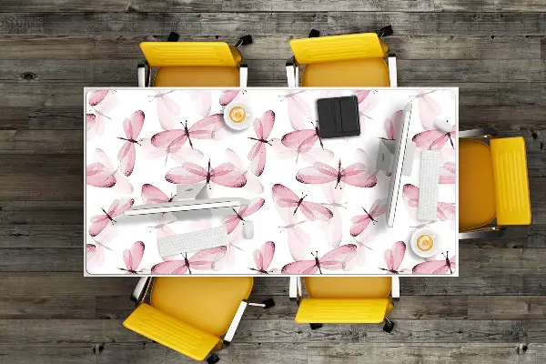 Matta skrivbord Rosa sländor
