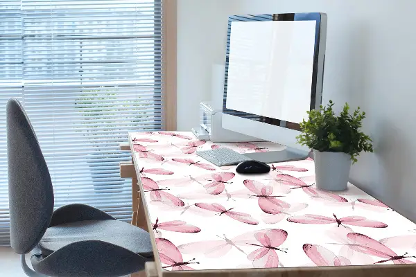 Matta skrivbord Rosa sländor