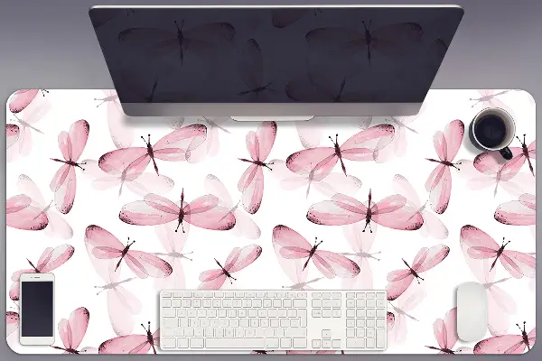 Matta skrivbord Rosa sländor