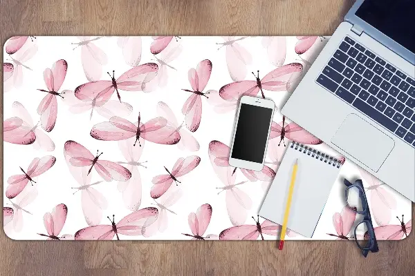 Matta skrivbord Rosa sländor