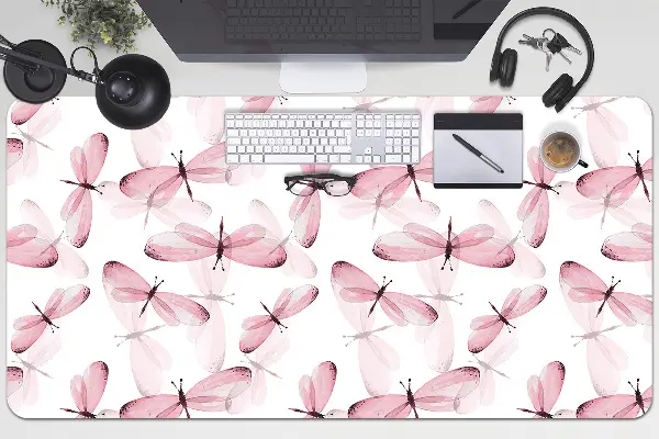 Matta skrivbord Rosa sländor