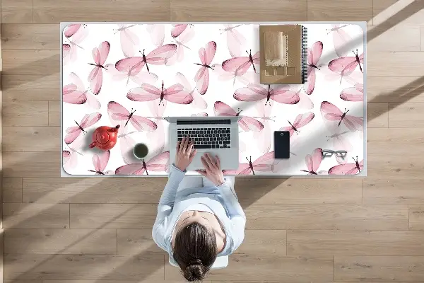 Matta skrivbord Rosa sländor