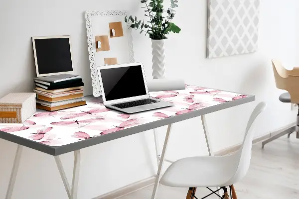 Matta skrivbord Rosa sländor