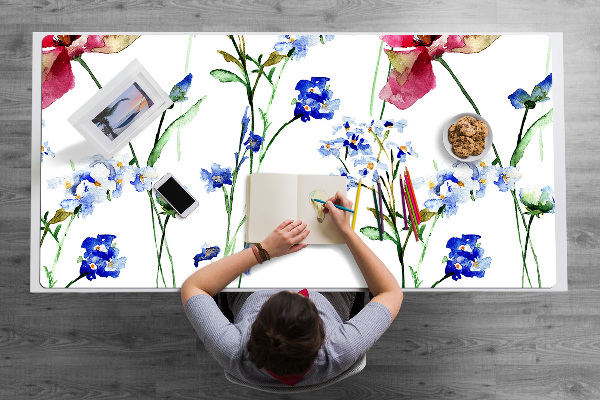 Matta skrivbord Målade blommor