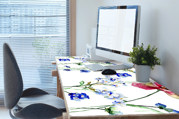 Matta skrivbord Målade blommor