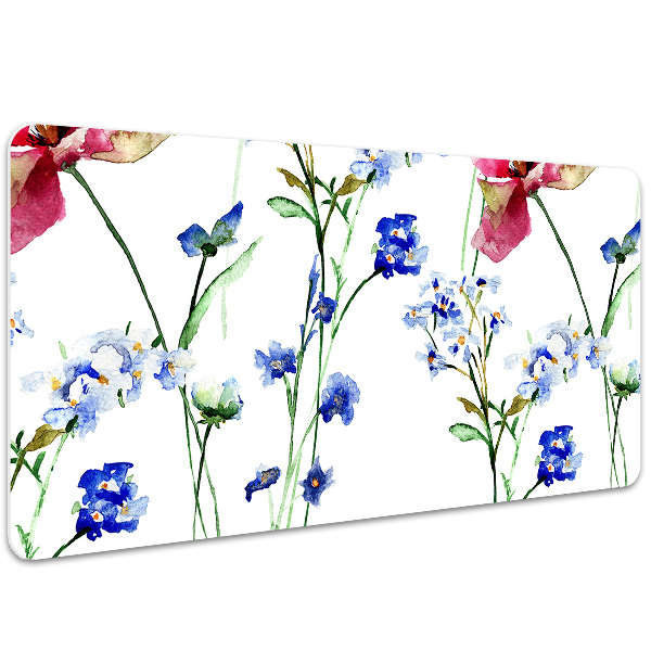 Matta skrivbord Målade blommor