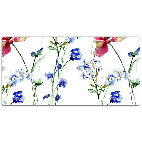 Matta skrivbord Målade blommor
