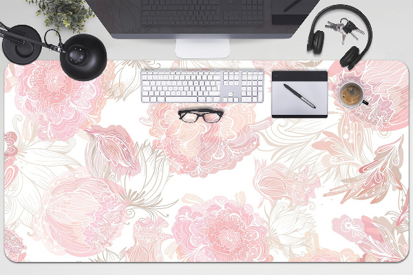Matta skrivbord Blommönster