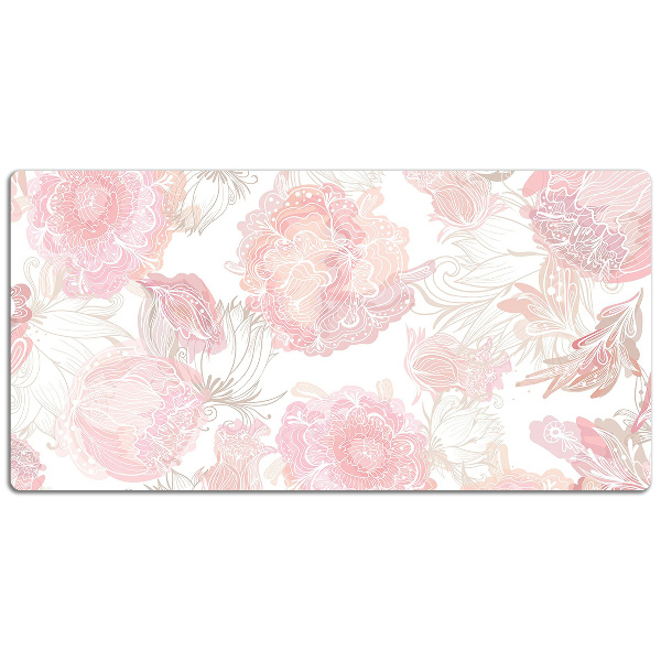 Matta skrivbord Blommönster