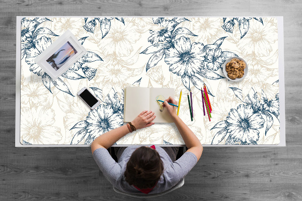 Matta skrivbord Blommokonst