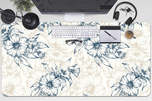 Matta skrivbord Blommokonst