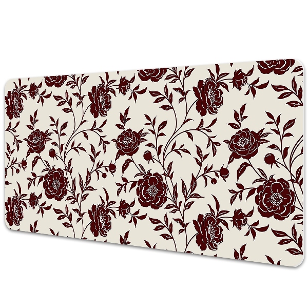 Matta skrivbord Bourgogne blommor