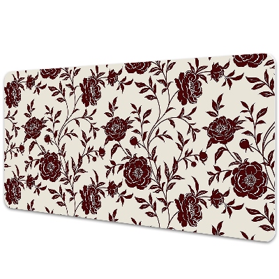 Matta skrivbord Bourgogne blommor