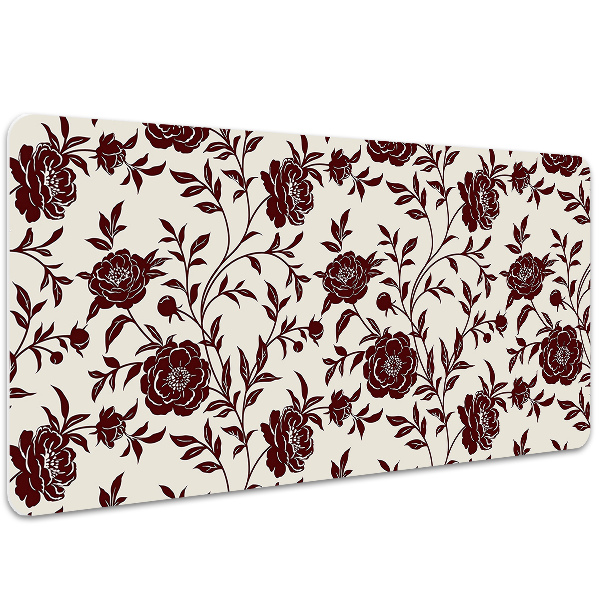 Matta skrivbord Bourgogne blommor