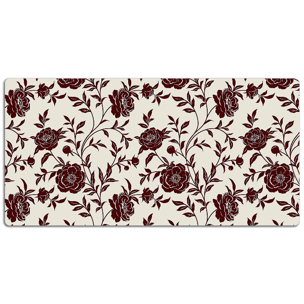 Matta skrivbord Bourgogne blommor