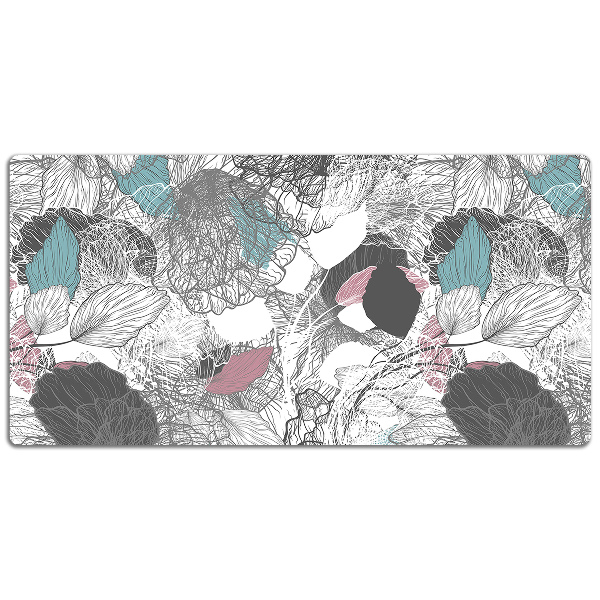 Matta skrivbord Blommönster