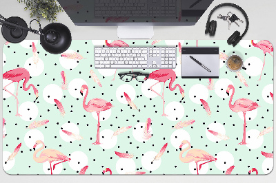 Matta skrivbord Flamingos och prickar