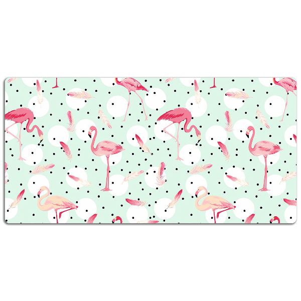 Matta skrivbord Flamingos och prickar