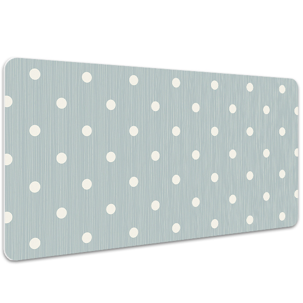 Matta skrivbord Vita polka prickar