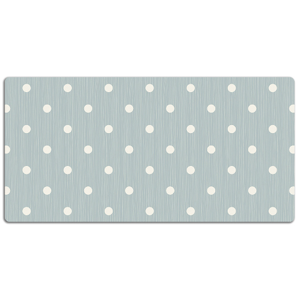 Matta skrivbord Vita polka prickar